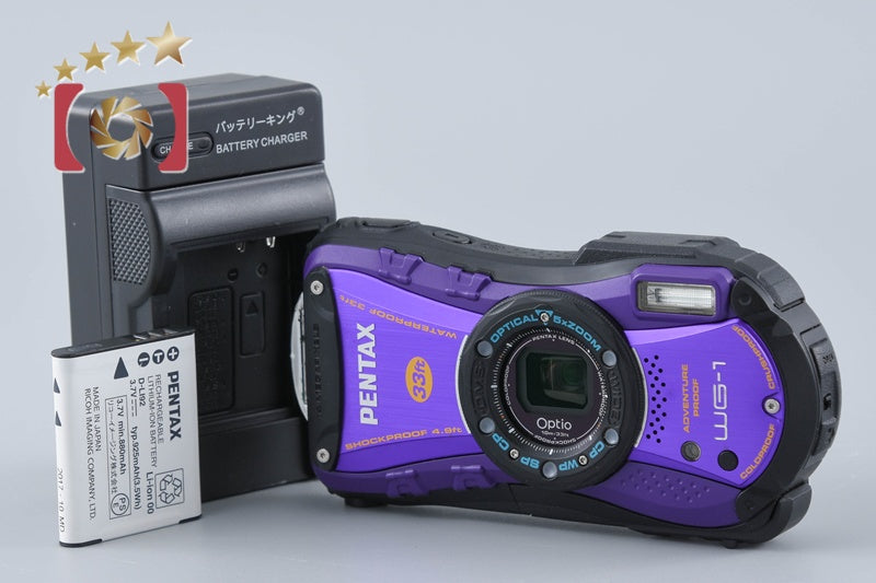 Ricoh Pentax Optio WG-1 Purple 14.0 MP Waterproof Action Camera