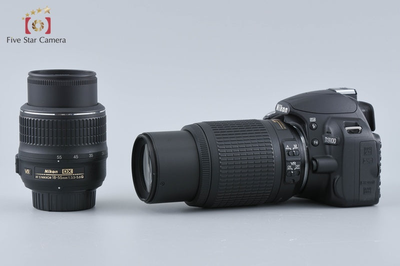 "Shutter count 3,145" Nikon D3100 14.2 MP Digital SLR Camera 18-55 55-200 Lenses