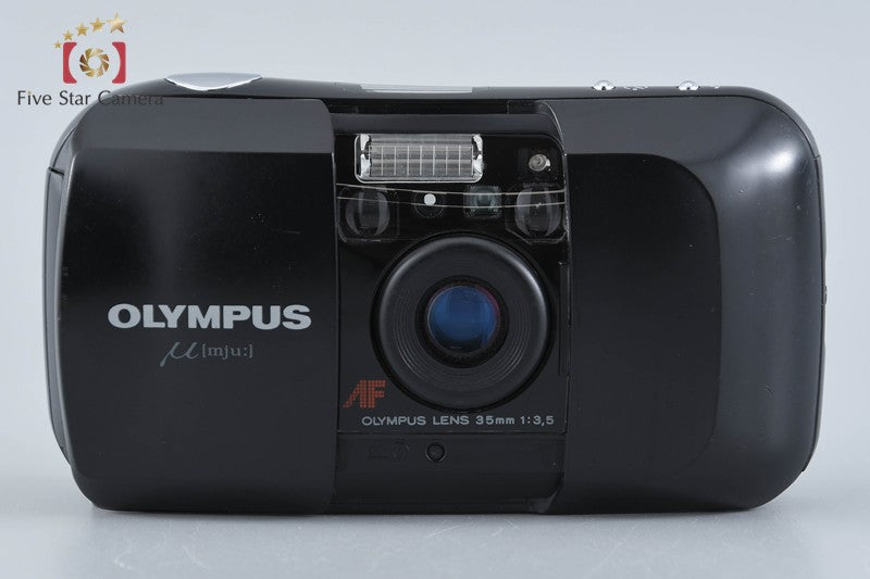 Olympus μ[mju:] Black 35mm Point & Shoot Film Camera