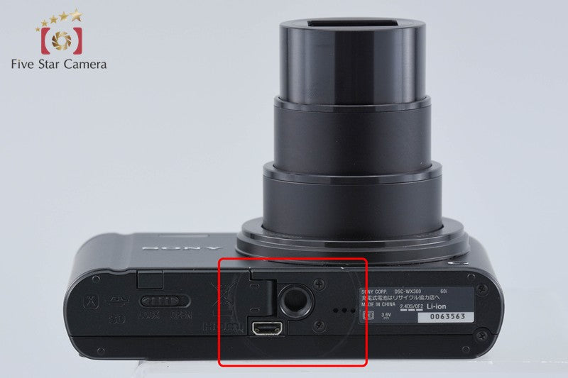 SONY Cyber-shot DSC-WX300 Black 18.2 MP Digital Camera [Multiple Languages]