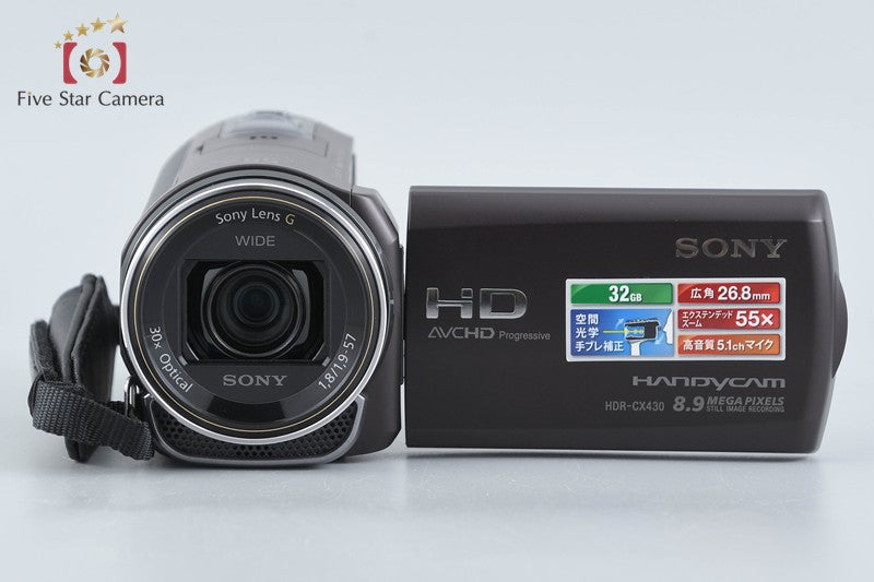 SONY HANDYCAM HDR-CX430V Brown Digital Video Camera [Japanese Language Only]