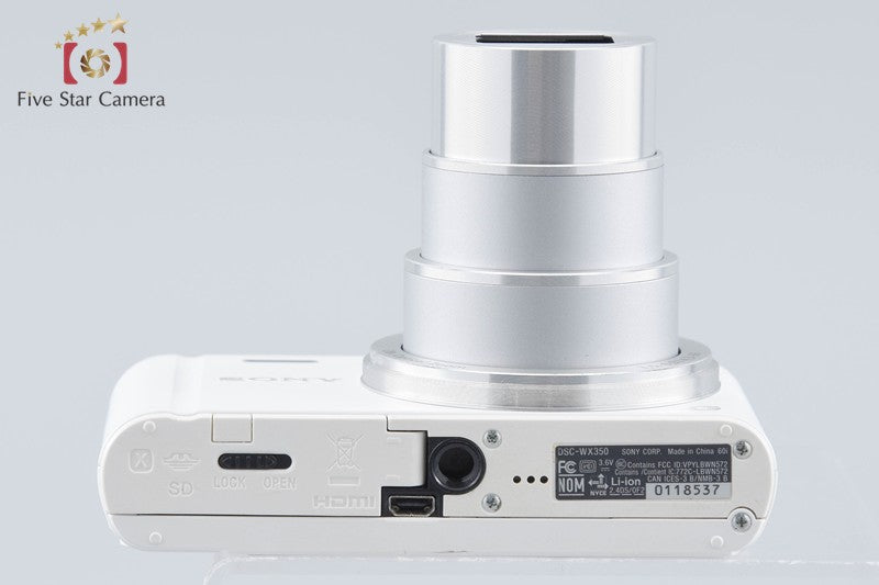 Sony Cyber-Shot DSC-WX350 White 18.2 MP Digital Camera [Multiple Languages]
