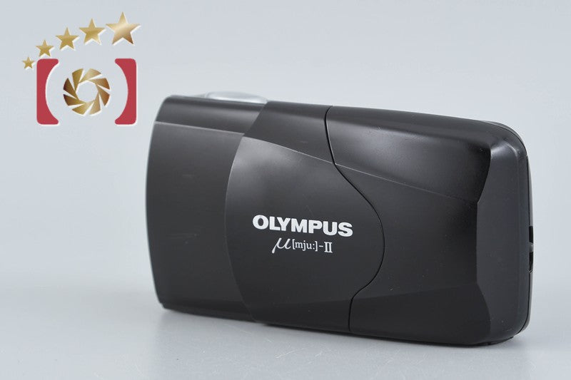 Olympus μ[mju:]-II Black 35mm Point & Shoot Film Camera