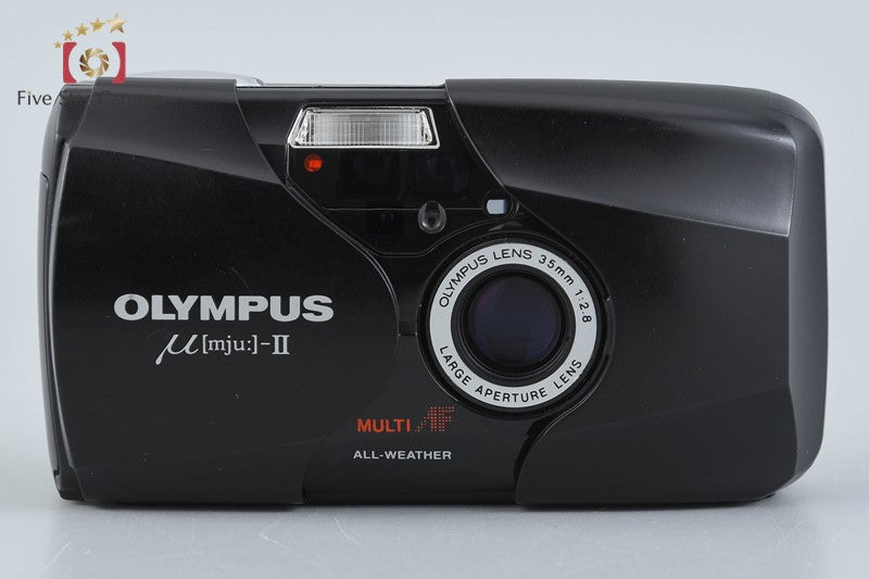 Olympus μ[mju:]-II Black 35mm Point & Shoot Film Camera