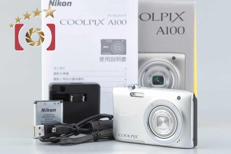 Nikon COOLPIX A100 Silver 20.0 MP Digital Camera w/ Box