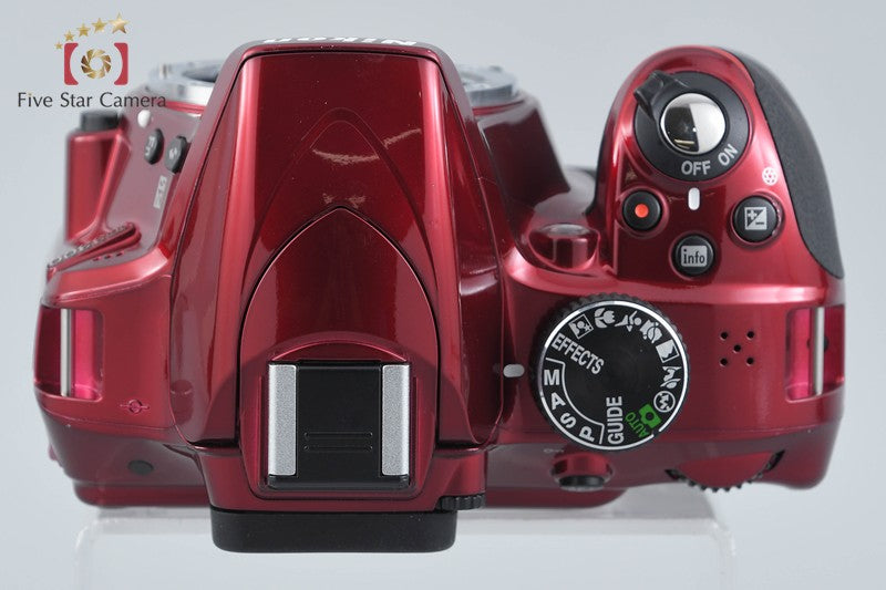 "Shutter count 5,637" Nikon D3300 Red 24.2 MP DSLR Camera Body