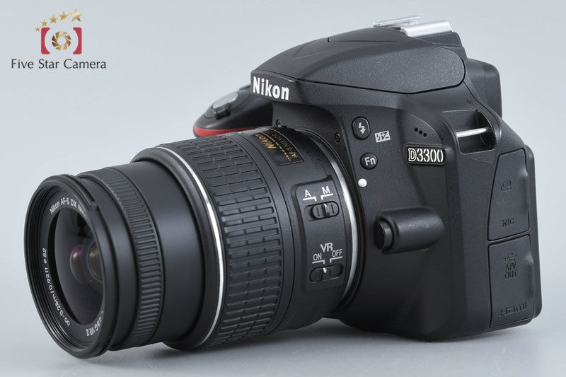 Nikon D3300 Black 24.2 MP DSLR 18-55mm VR II Lens