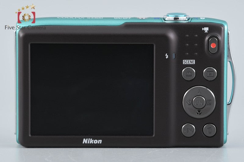 Nikon COOLPIX S3300 Mint Green 16.0 MP Digital Camera w/ Box