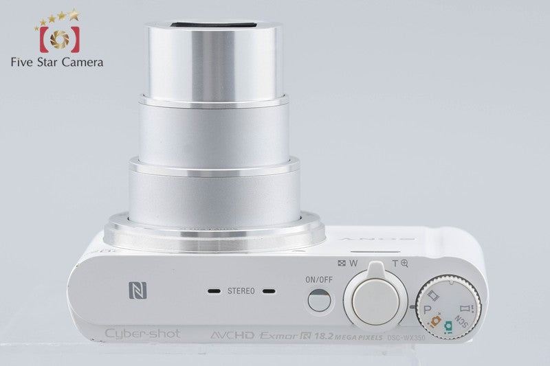 Sony Cyber-Shot DSC-WX350 White 18.2 MP Digital Camera [Multiple Languages]