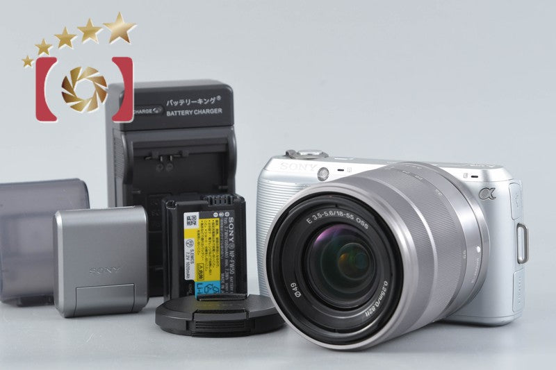 "Count 4,829" Sony α NEX-C3 Silver 16.2 MP 18-55 Lens [Japanese Language Only]