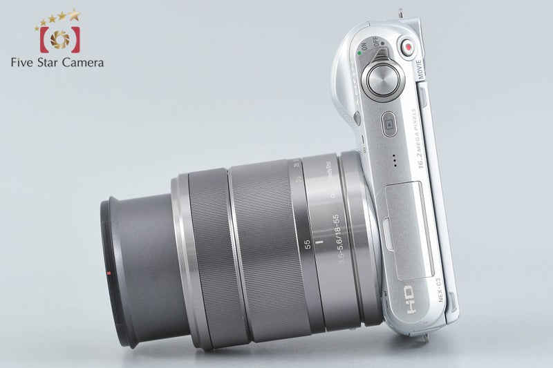 "Count 4,829" Sony α NEX-C3 Silver 16.2 MP 18-55 Lens [Japanese Language Only]