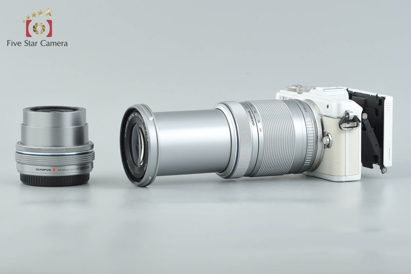 "Count 4,888" Olympus PEN Lite E-PL7 White 16.1 MP 14-42 40-150 Lenses