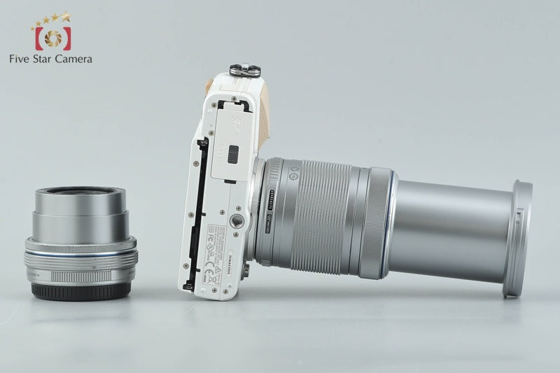 "Count 4,888" Olympus PEN Lite E-PL7 White 16.1 MP 14-42 40-150 Lenses