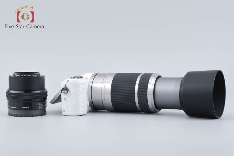 Sony Alpha a5000 ILCE-5000 White 20.1 MP 16-50 55-210 [Multiple Languages]