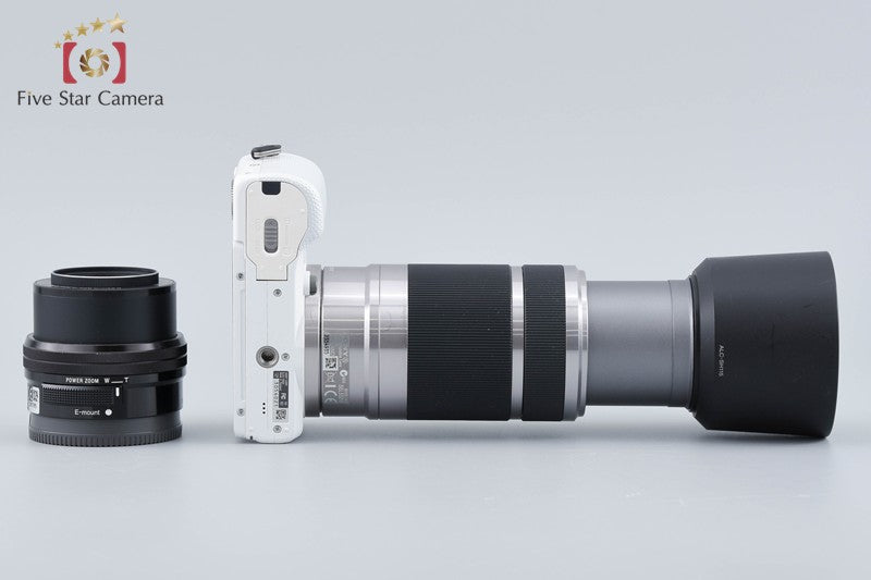 Sony Alpha a5000 ILCE-5000 White 20.1 MP 16-50 55-210 [Multiple Languages]