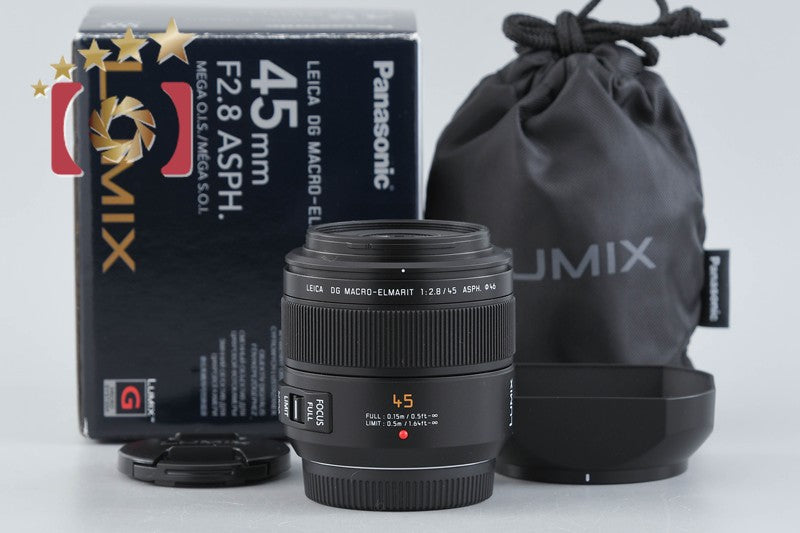 Panasonic LUMIX LEICA DG MACRO-ELMARIT 45mm f/2.8 ASPH. H-ES045 [Never Used]