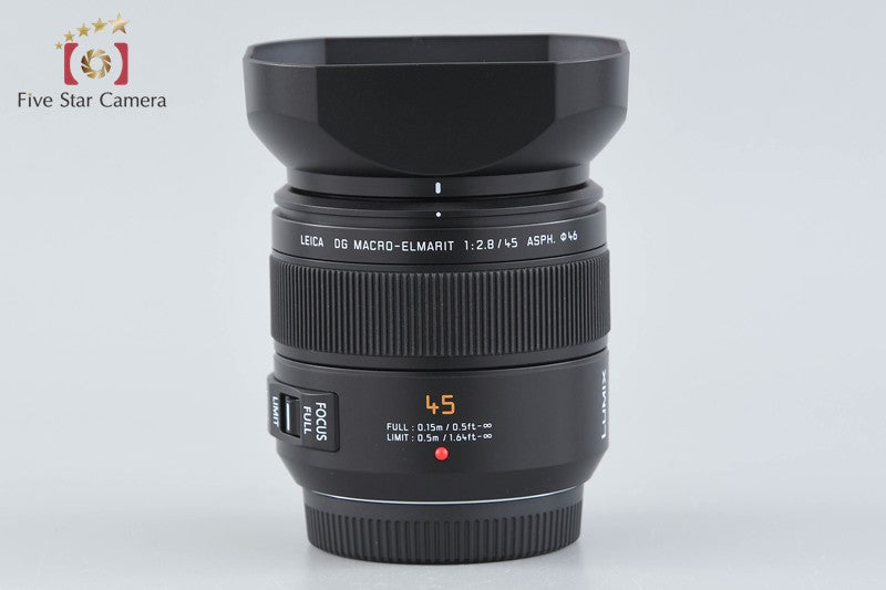 Panasonic LUMIX LEICA DG MACRO-ELMARIT 45mm f/2.8 ASPH. H-ES045 [Never Used]