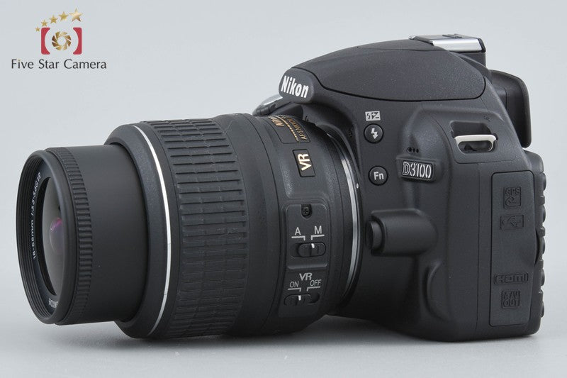 "Shutter count 61" Nikon D3100 Black 14.2 MP Digital SLR Camera 18-55 VR Lens