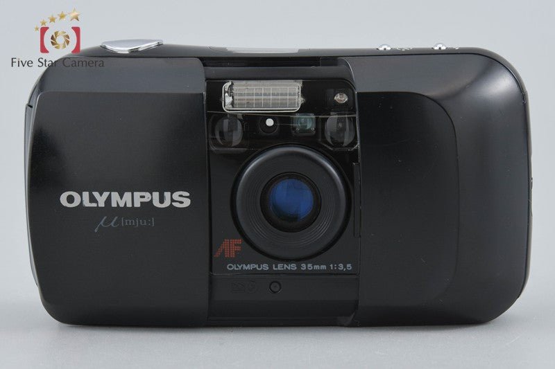 Olympus μ[mju:] Black 35mm Point & Shoot Film Camera