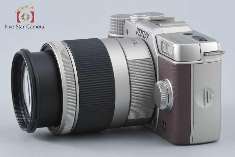 "Count 1,363" PENTAX Q10 Silver Brown 12.4 MP Digital Camera 15-45 Lens