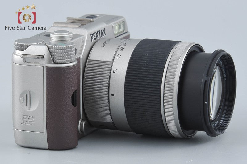 "Count 1,363" PENTAX Q10 Silver Brown 12.4 MP Digital Camera 15-45 Lens