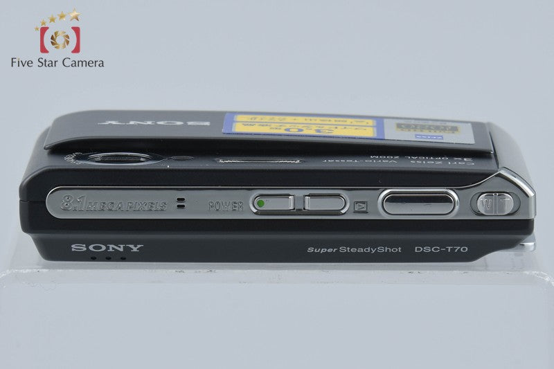Sony Cyber-Shot DSC-T70 Black 8.1 MP Digital Camera [Japanese Language Only]