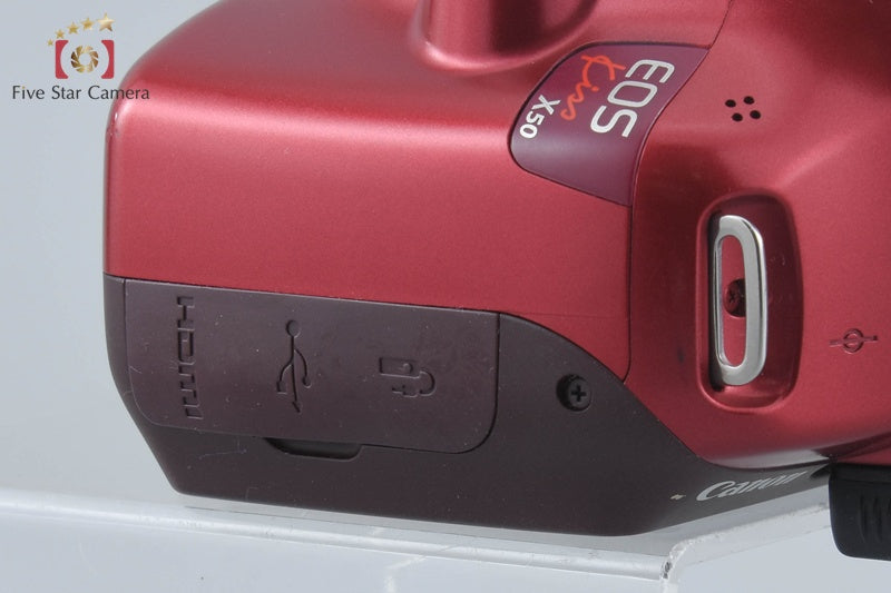 "Count 5,499" Canon EOS Kiss X50 / Rebel T3 / 1100D Red 12.2 MP DSLR Camera Body