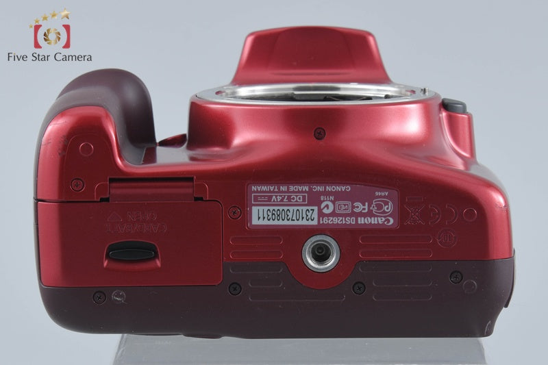 "Count 5,499" Canon EOS Kiss X50 / Rebel T3 / 1100D Red 12.2 MP DSLR Camera Body