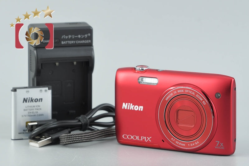 Nikon COOLPIX S3400 Red 20.1 MP Digital Camera
