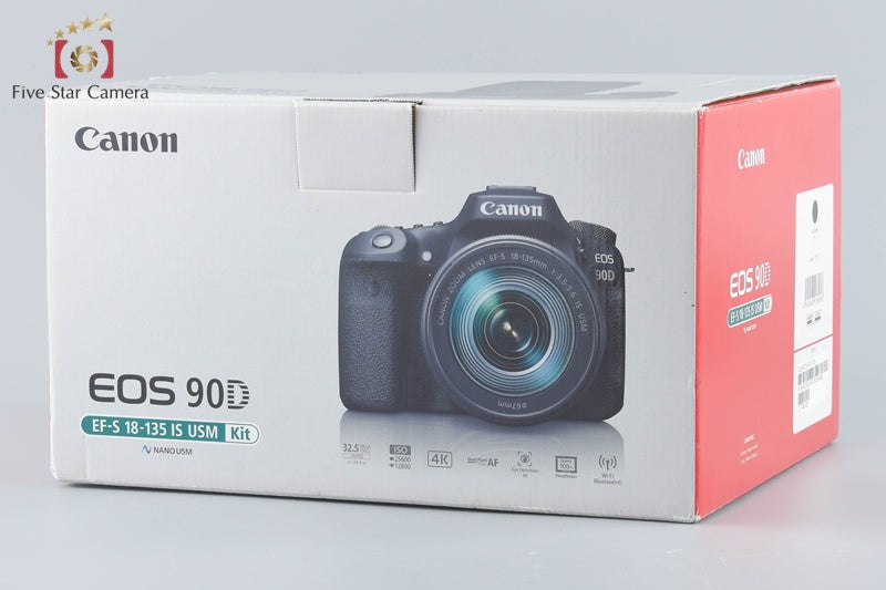 Canon EOS 90D 32.2 MP Full Frame Digital SLR Camera 18-135 IS USM Lens w/ Box