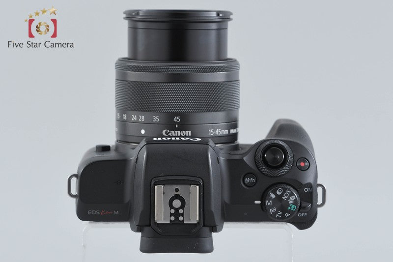 Canon EOS Kiss M / M50 Black 24.0 MP 15-45 IS STM Lens