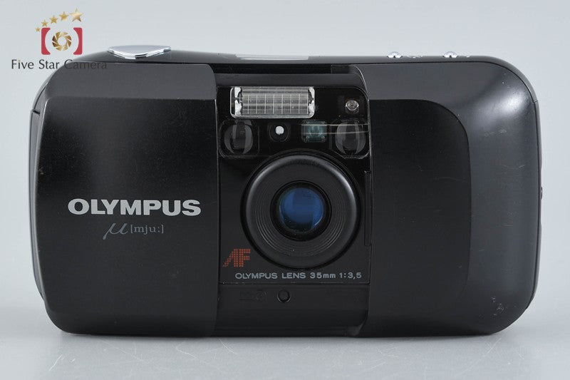Olympus μ[mju:] Black 35mm Point & Shoot Film Camera