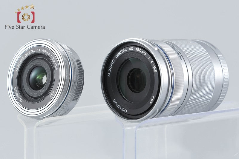 "Count 4,444" Olympus PEN Lite E-PL7 White 16.1 MP EZ 14-42 40-150 Lenses