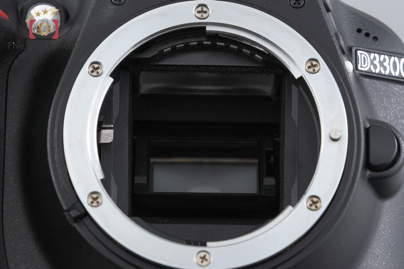 "Count 1,882" Nikon D3300 Black 24.2 MP DSLR 18-55mm VR II Lens