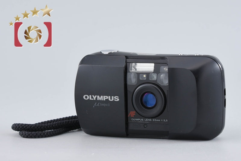 Olympus μ[mju:] Black 35mm Point & Shoot Film Camera