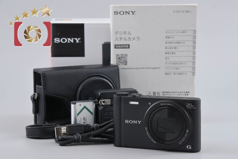 Sony Cyber-Shot DSC-WX350 Black 18.2 MP Digital Camera [Multiple Languages]