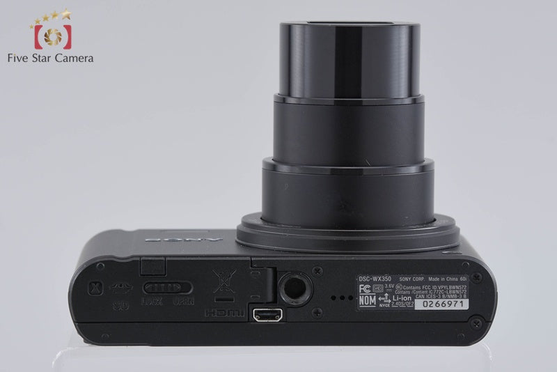 Sony Cyber-Shot DSC-WX350 Black 18.2 MP Digital Camera [Multiple Languages]