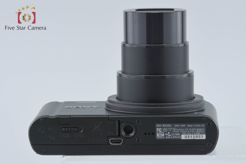 Sony Cyber-Shot DSC-WX350 Black 18.2 MP Digital Camera [Multiple Languages]