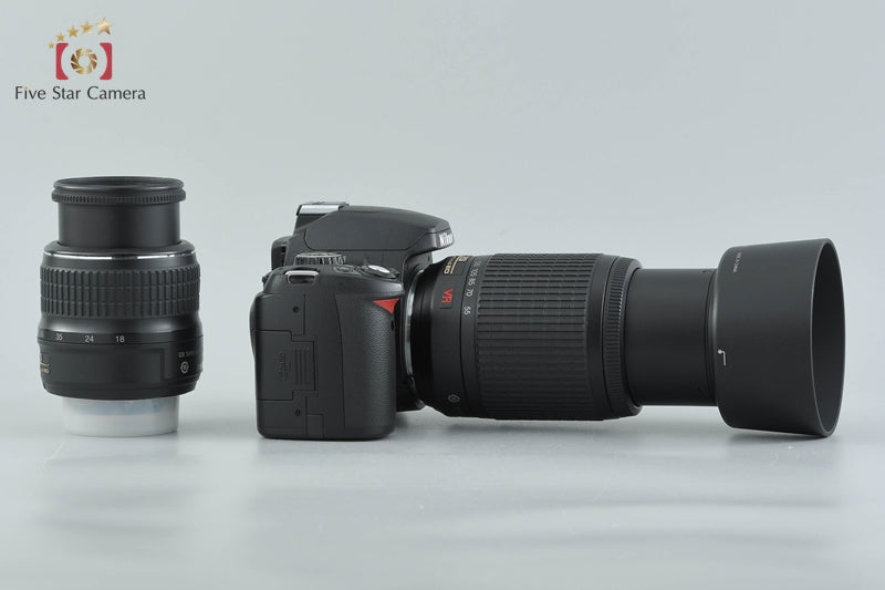 Nikon D40x 10.2 MP DSLR AF-S DX 18-55 55-200 Lenses
