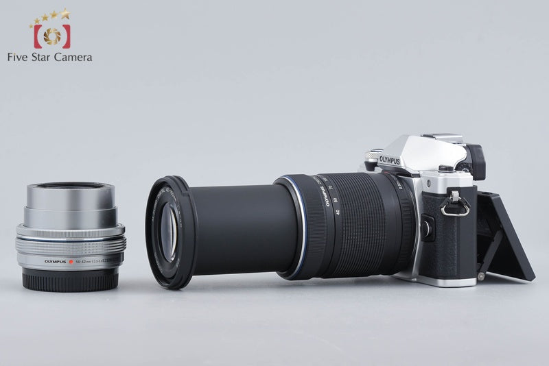 "Count 1,470" Olympus OM-D E-M10 Mark II Silver 16.1 MP 14-42 40-150 Lens w/ Box