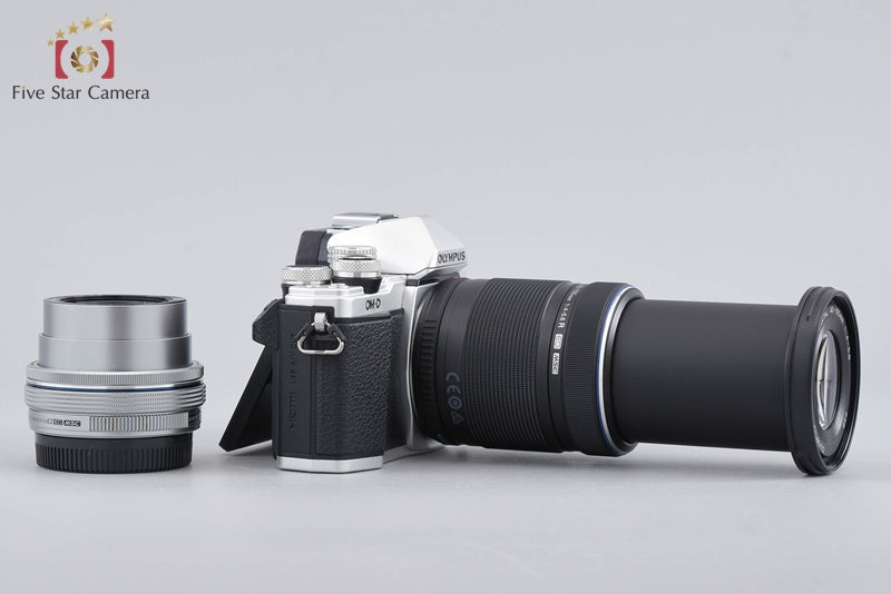 "Count 1,470" Olympus OM-D E-M10 Mark II Silver 16.1 MP 14-42 40-150 Lens w/ Box
