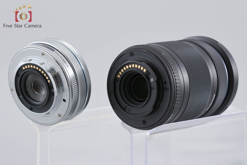 "Count 1,470" Olympus OM-D E-M10 Mark II Silver 16.1 MP 14-42 40-150 Lens w/ Box