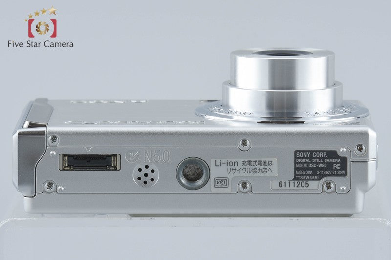 Sony Cyber-Shot DSC-W80 Silver 7.2 MP Digital Camera [Japanese Language Only]