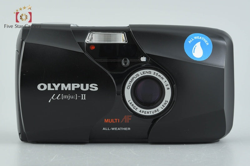 Olympus μ[mju:]-II Black 35mm Point & Shoot Film Camera
