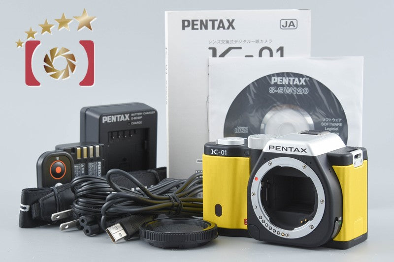 "Shutter count 1,329" PENTAX K-01 Black x Yellow 16.2 MP Digital Camera