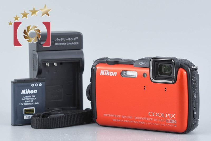Nikon COOLPIX AW120 Sunshine Orange 16.0 MP Digital Camera