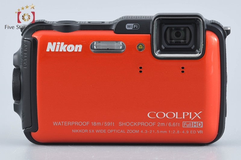Nikon COOLPIX AW120 Sunshine Orange 16.0 MP Digital Camera