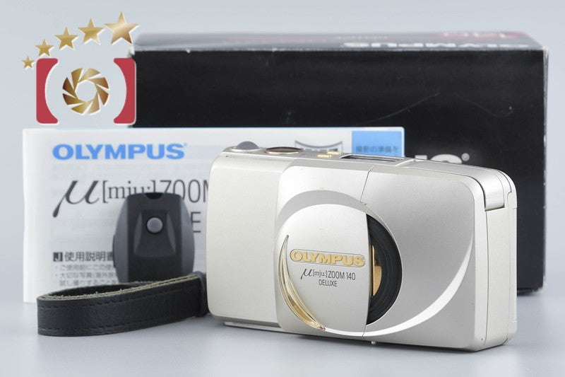 Olympus μ[mju:] ZOOM 140 Deluxe Point & Shoot 35mm Film Camera w/ Box