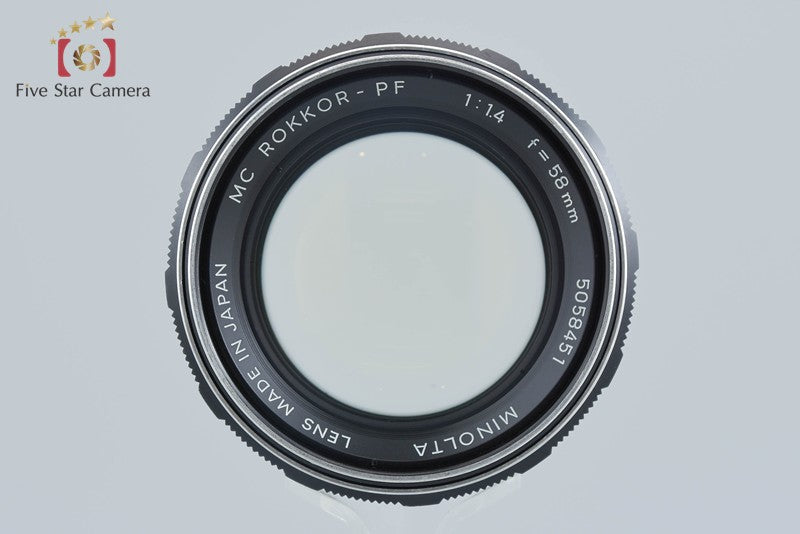 Minolta MC ROKKOR-PF 58mm f/1.4 MD Mount