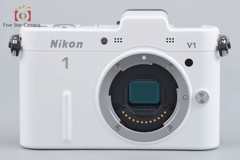 "Count 2,294" Nikon 1 V1 White 10.1 MP Digital SLR Camera 10mm Lens